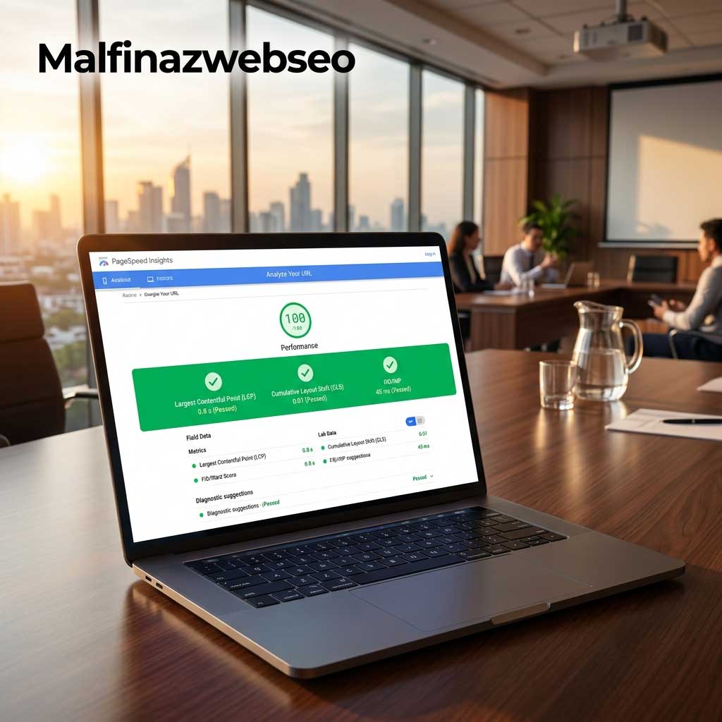 Dasbor Skor 100 Pagespeed Insights Malfinazwebseo Surabaya