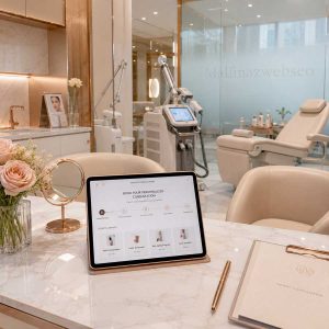 jasa pembuatan website klinik estetika surabaya mewah Tampilan platform digital profesional oleh Jasa Website Klinik Estetika Surabaya Malfinazwebseo untuk klinik kecantikan luxury.