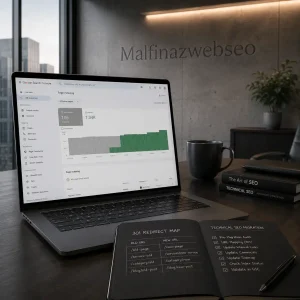 Audit data teknis untuk merombak website tanpa hilang SEO pada layar laptop kantor