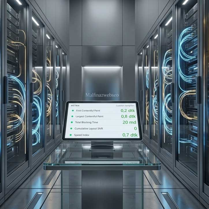 Visualisasi Infrastruktur Server Dan Kecepatan Core Web Vitals